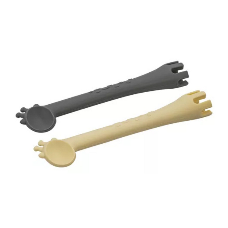 Conjunto 2 Colheres de Silicone Girafas