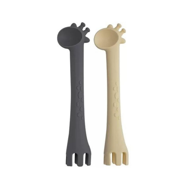Conjunto 2 Colheres de Silicone Girafas