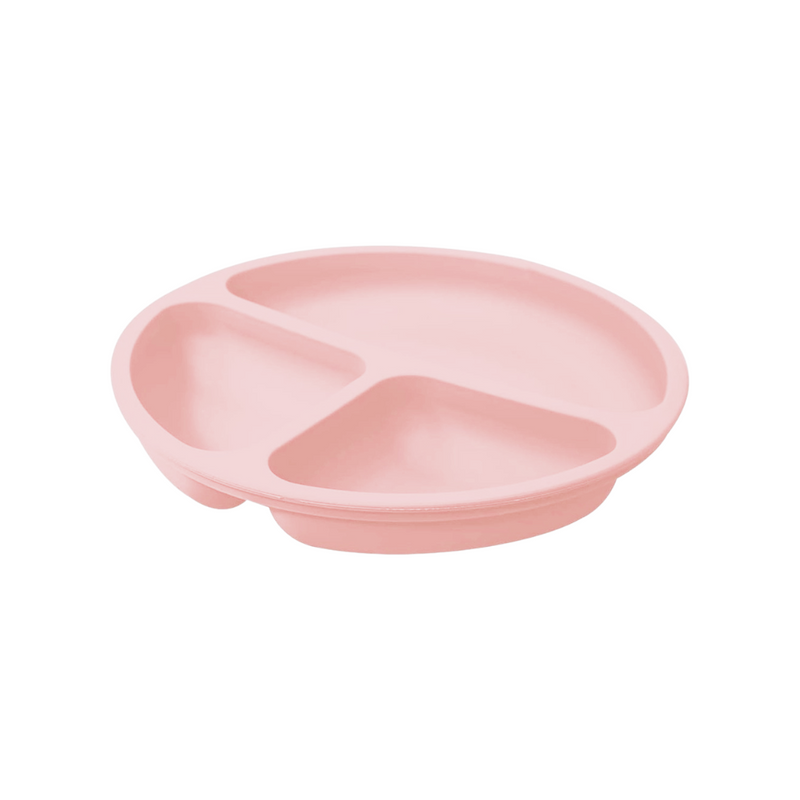 Prato de Silicone c/ Divisoria Rosa